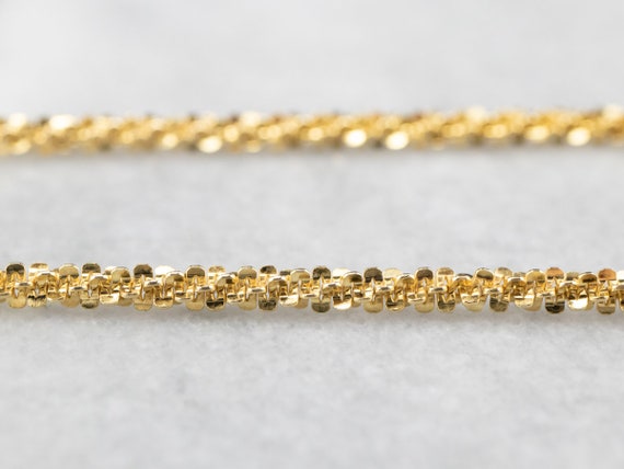 Sparkling 14K Gold Chain, Fancy Chain, Gold Neckl… - image 4