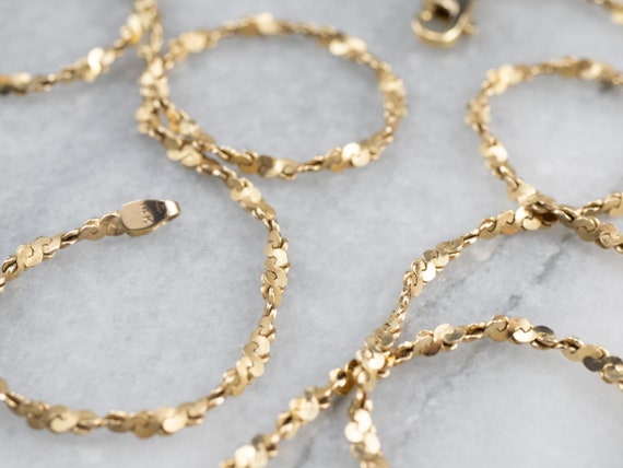 14K Gold Nugget Chain Twisted 