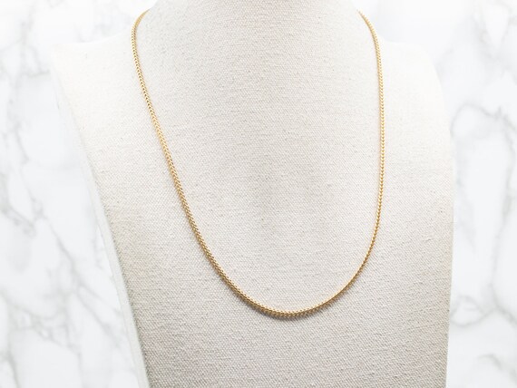 Yellow Gold Foxtail Chain With Lobster Clasp, Yellow Gold Yellow Gold Foxtail Chain With Lobster Clasp, Yellow Gold