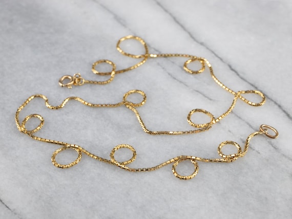 14kt Gelb Gold Box Kette 14kt Gelb Gold Box Kette