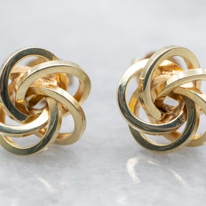 Yellow Gold Knot Stud Earrings, Gold Stud Earrings, Knot Earrings, Stud Earrings, Gold Earrings, Lover's Knot, Earrings, Yellow Gold A36781