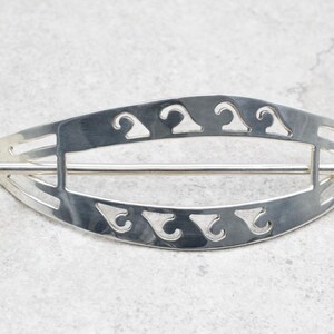 Mexico 2pc Sterling Silver Hair Barrette Holder Sterling Silver 925 Hair Bun Holder & Stick Dolphins  main image 4