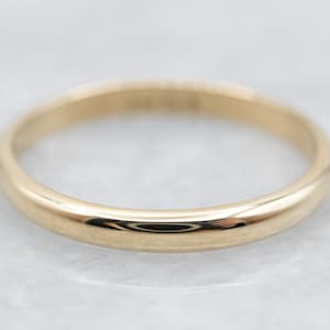 Thin Yellow Gold Band, 14K Yellow Gold Band, Plain Gold Band, Unisex Wedding Band, Stacking Band, Gold Wedding Ring A19992