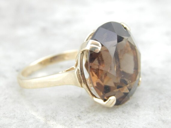 Smoky Quartz And Vintage Gold Bauble Ring 77NTVE-N - image 2