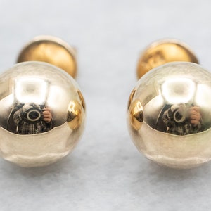 Yellow Gold Stud Earrings, Gold Ball Stud Earrings, Plain Gold Earrings, Simple Stud Earrings A40818