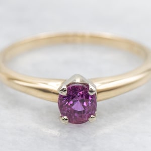 Berry Pink Engagement, Pink Sapphire Solitaire Engagement Ring  DER93N