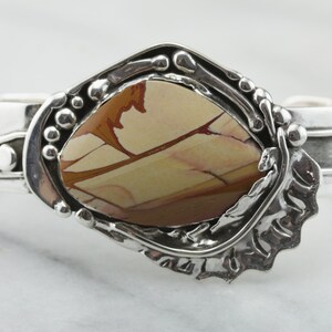 Fine Landscape Jasper, Gemstone Cuff Bracelet in Sterling Silver  PMJLMH