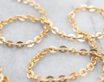 Heavy 18K Yellow Gold Cable Chain, 20 Inch Pendant Necklace