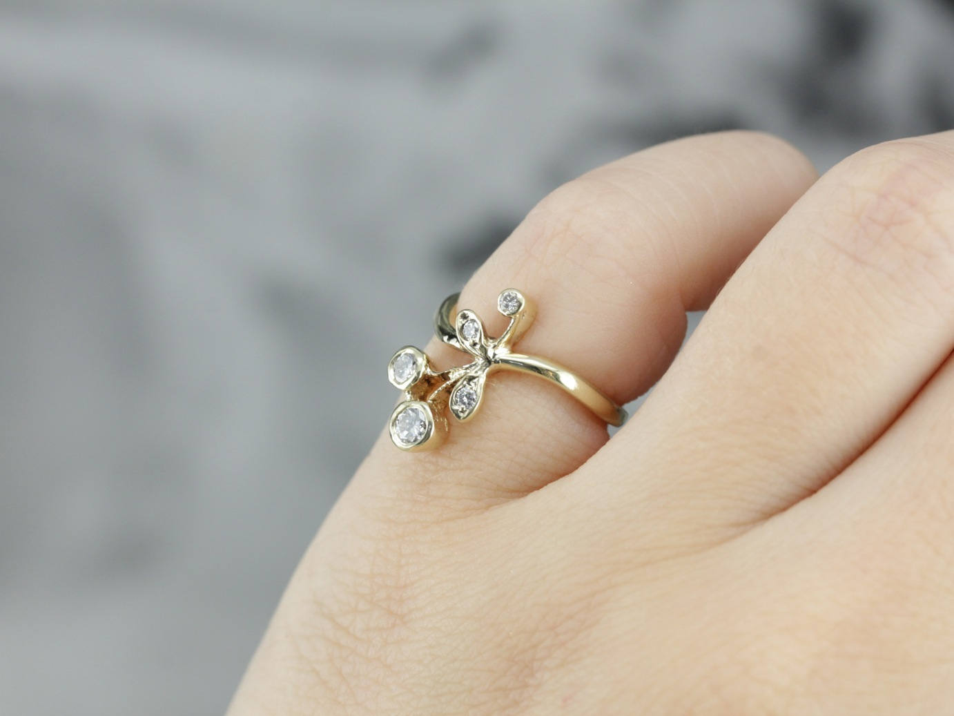 cherry brown diamond ring diamond Ⅱ THE LEO Diamond Anniversary Ring 2 ct tw Round-cut 14K Rose