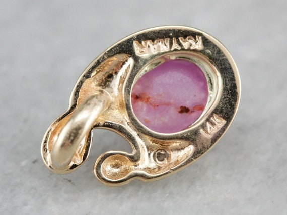 Pink Star Sapphire Pendant, Mother and Child Pendant, September Birthstone, Mother's Day Gift View 4