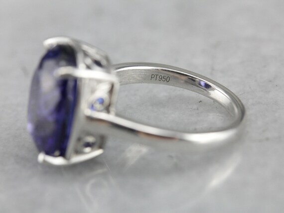 Tanzanite and Platinum Cocktail Ring MTDE17-P - image 5