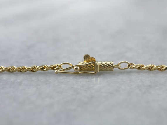 Yellow Gold Twist Chain, Rope Twist Chain, Pendan… - image 3