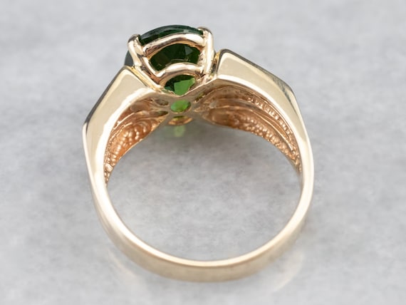 Vintage Green Tourmaline Ring, Green Tourmaline S… - image 5