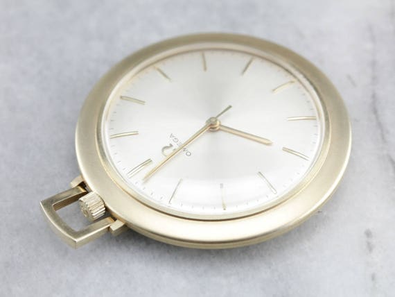 Vintage Omega Pocket Watch, Open Face Gold Pocket… - image 3