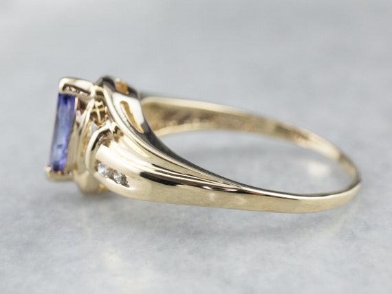 Marquise Tanzanite and Diamond Ring, Tanzanite St… - image 4