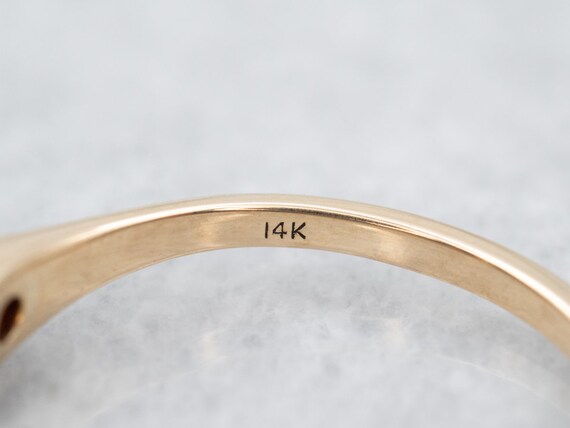 Vintage Oval Ruby Solitaire Ring, 14K Yellow Gold - image 2