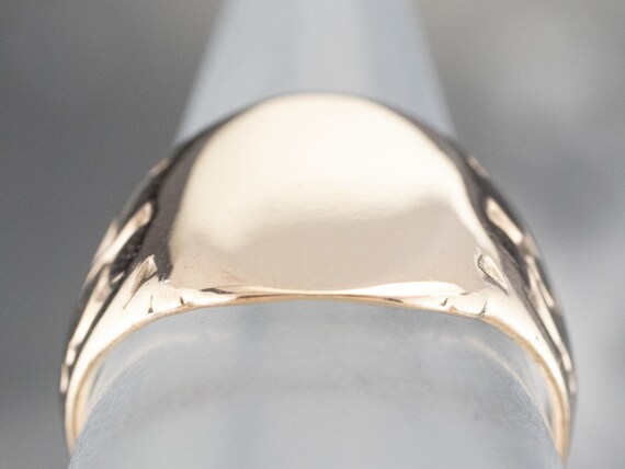 Victorian Rose Gold Signet Ring, Ornate Signet Ri… - image 7