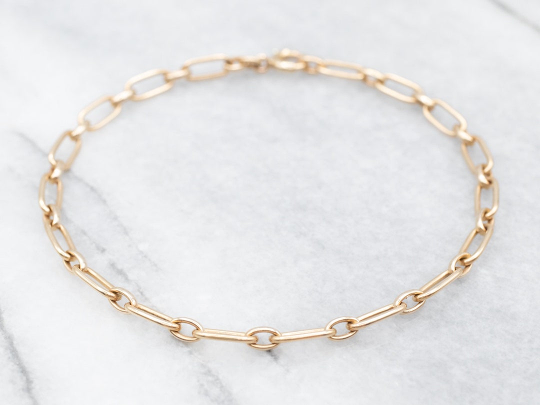 Vintage Gold Chain Link Bracelet Chain Bracelet Gold Etsy