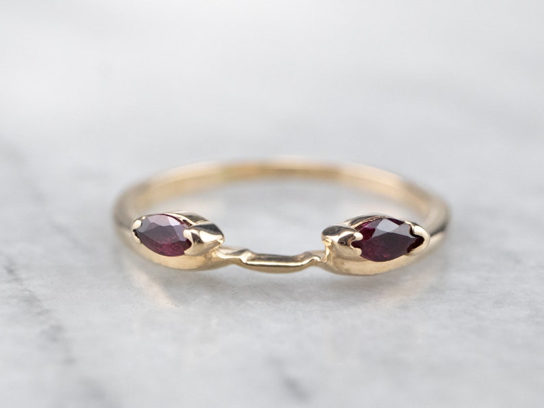 Ruby Gold Ring Enhancer Solitaire Enhancer Guard Ring Etsy