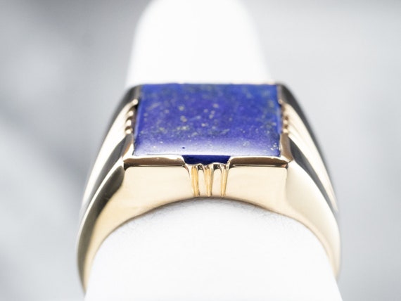 Men's Vintage Lapis Ring, Mid Century Lapis Ring,… - image 8