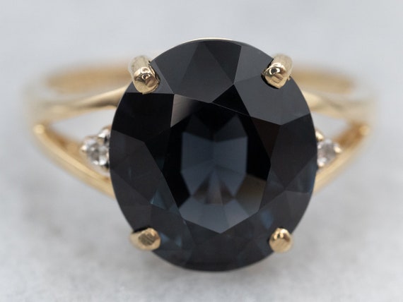 Spinel Diamond and Gold Ring, Spinel Cocktail Rin… - image 1