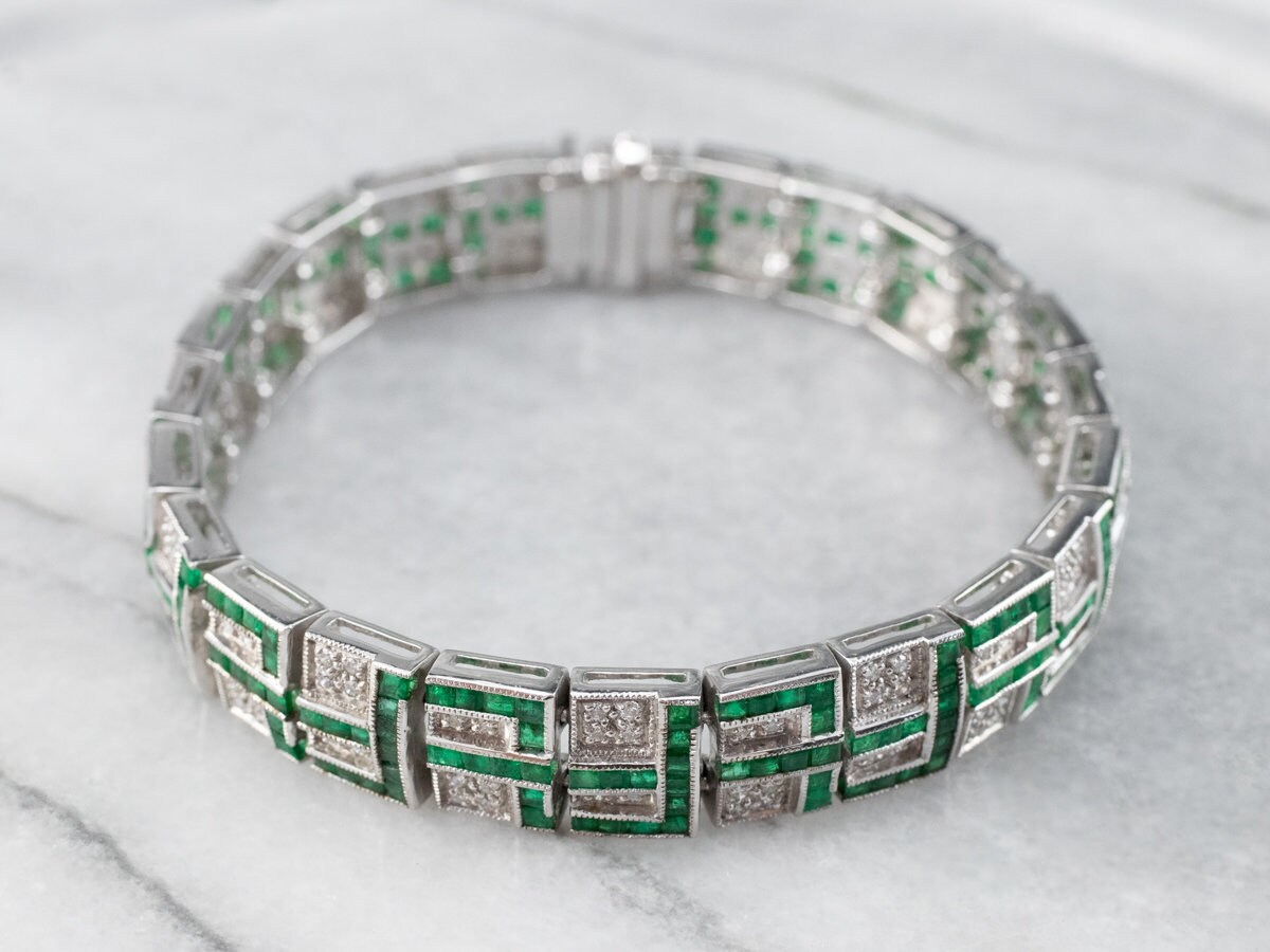 Vintage emerald sale bracelet