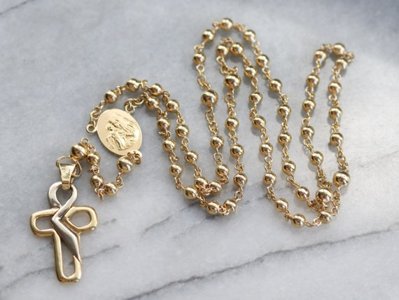 9ct gold rosary beads sale
