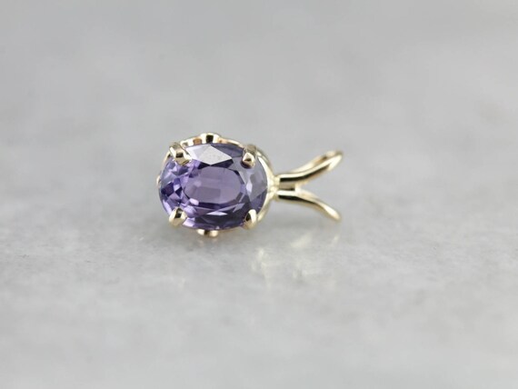 Lavender Sapphire Pendant, September Birthstone, L
