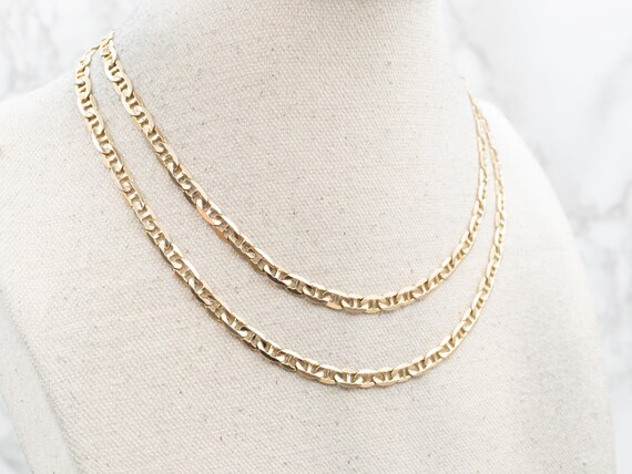 Yellow Gold Anchor Link Chain, Vintage Chain, Pen… - image 5