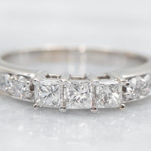 Rund und Princess Cut Diamant Verlobungsring, Diamant Ring, Diamant Verlobung, Verlobungsring, Verlobung, Weißgold Ring, Ring A50318