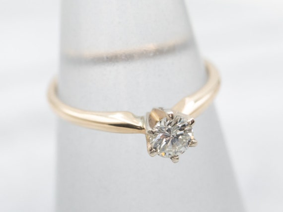 Vintage Diamond Solitaire Ring, Diamond Engagemen… - image 3