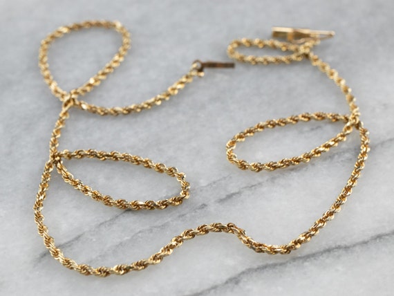 14K Gold Rope Chain, Twisted Rope Chain, Gold Nec… - image 2