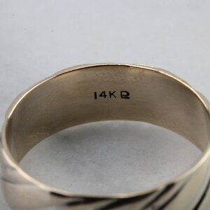 Wide Lined Pattern Wedding Band image 3