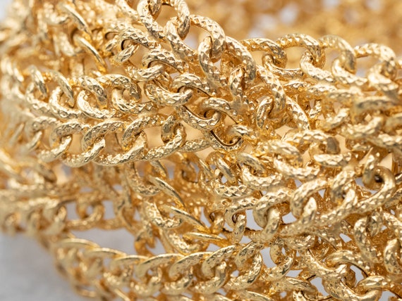 Woven Italian 14K Gold Bracelet, Braided Gold Bra… - image 5