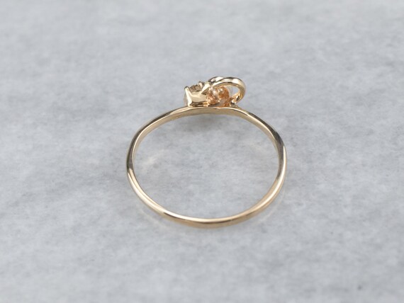 Dainty Double Diamond Ring, Looping Gold Diamond … - image 5