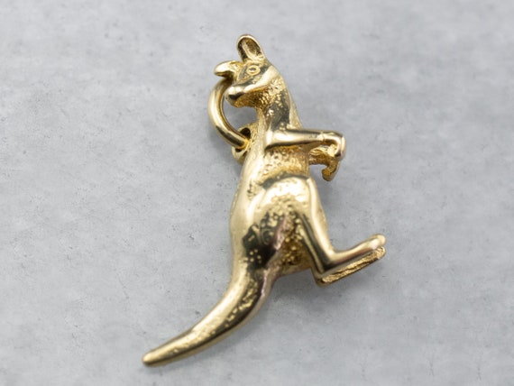 18K Gold Kangaroo Charm, Australian Charm, Kangar… - image 3