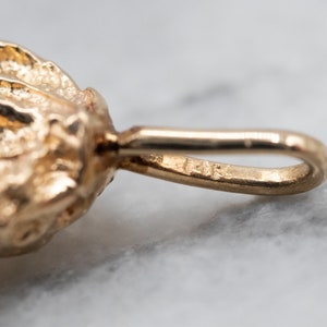 14K Gold Botanical River Pearl Pendant, Vintage Estate Jewelry image 3