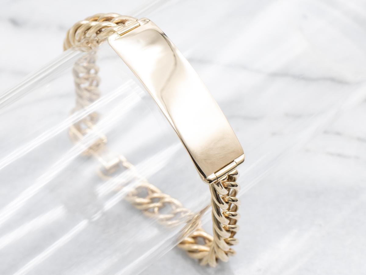 14K Yellow Gold Tiffany & Co. ID Bracelet, Personalized Vintage