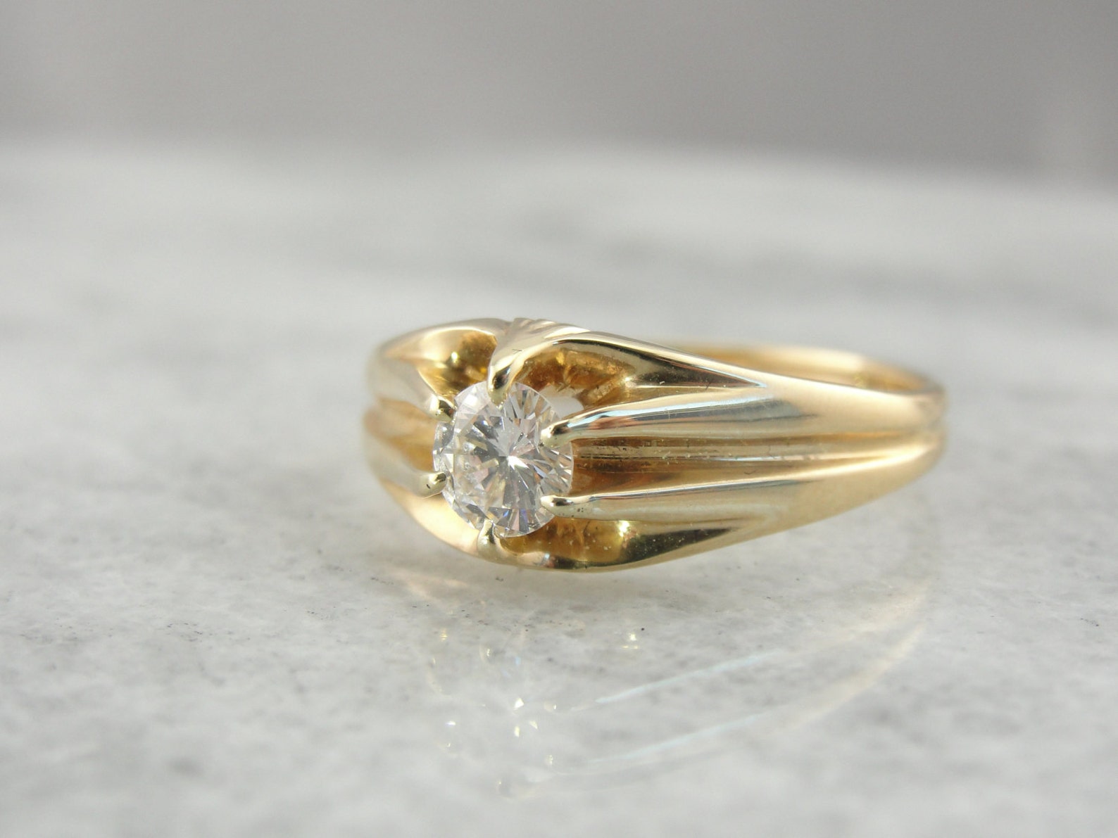 Antique Belcher Ring Victorian Floating Diamond Ring 30713DN Etsy