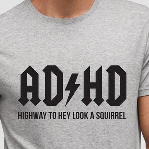 Funny ADHD svg | Highway to Hey Look a Squirrel | Rock Band Style Parody | ADHD Awareness SVG