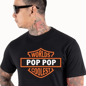 World's Coolest Pop Pop Motorcycle Patch Shirt SVG download