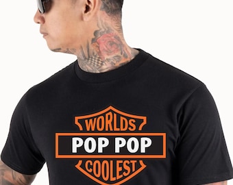 World's Coolest Pop Pop Motorcycle Patch Shirt SVG download