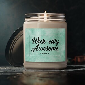 Wick-edly Awesome Boss Soy Candle, Fun Office Gift