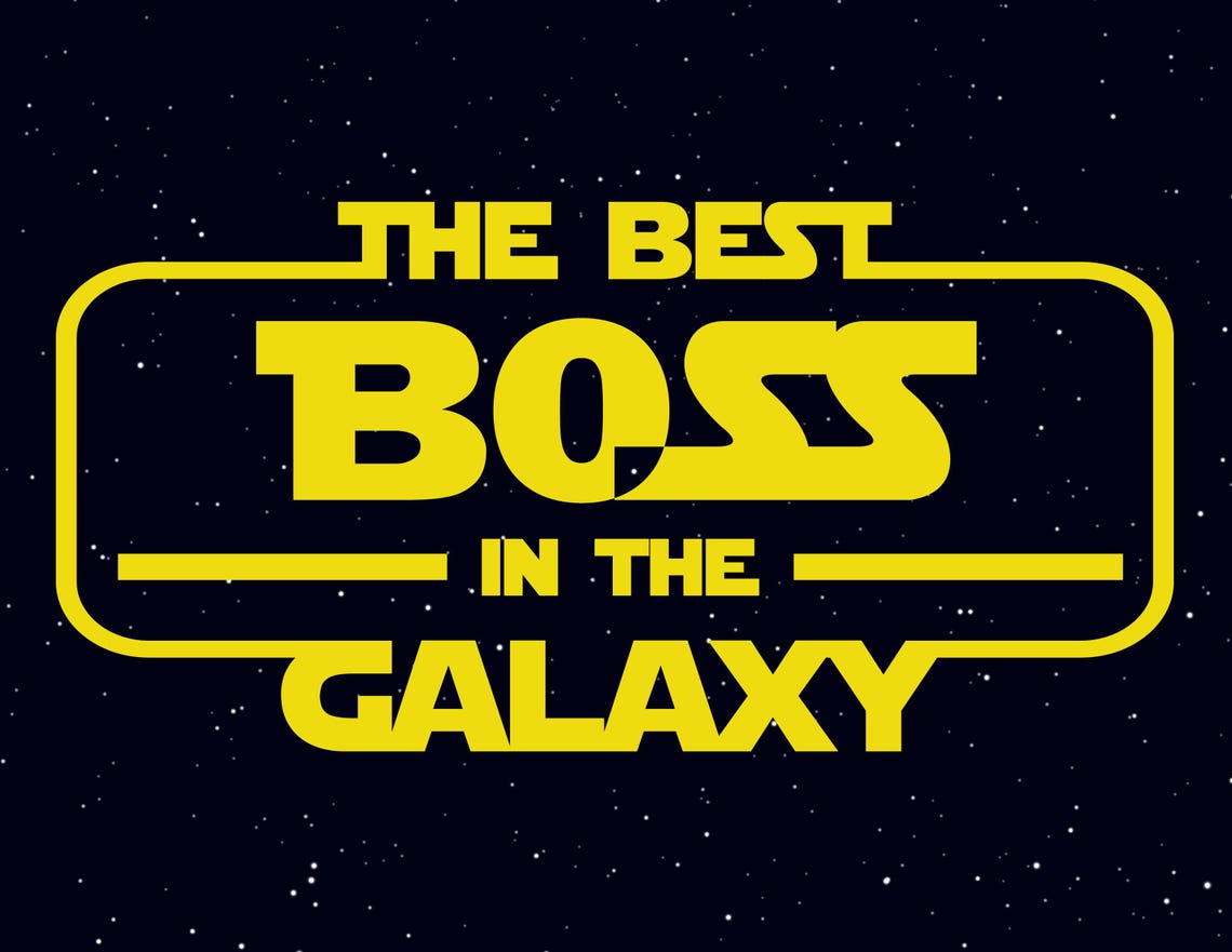 Best Boss in the Galaxy Sign | Star Wars Inspired Printable (digital ...
