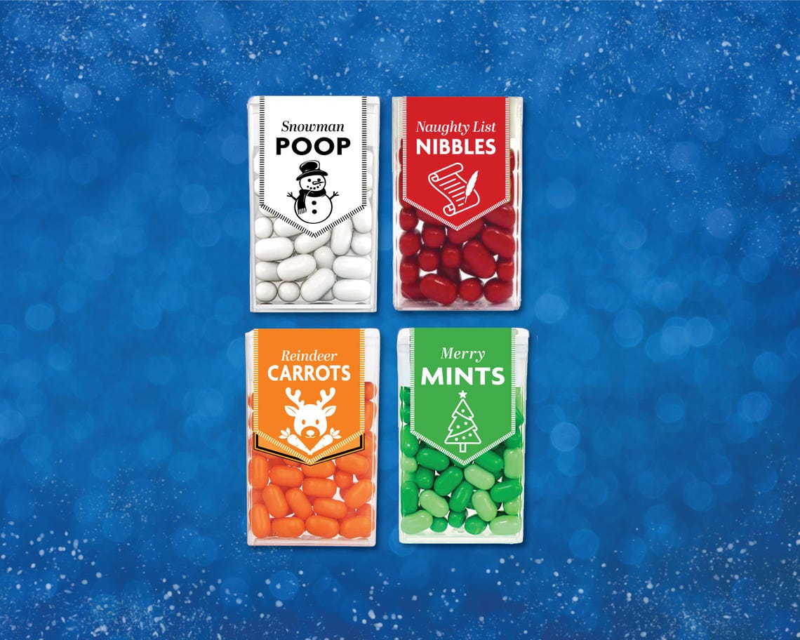 Christmas Tic Tac Printable Labels Holiday Party Favors Stocking