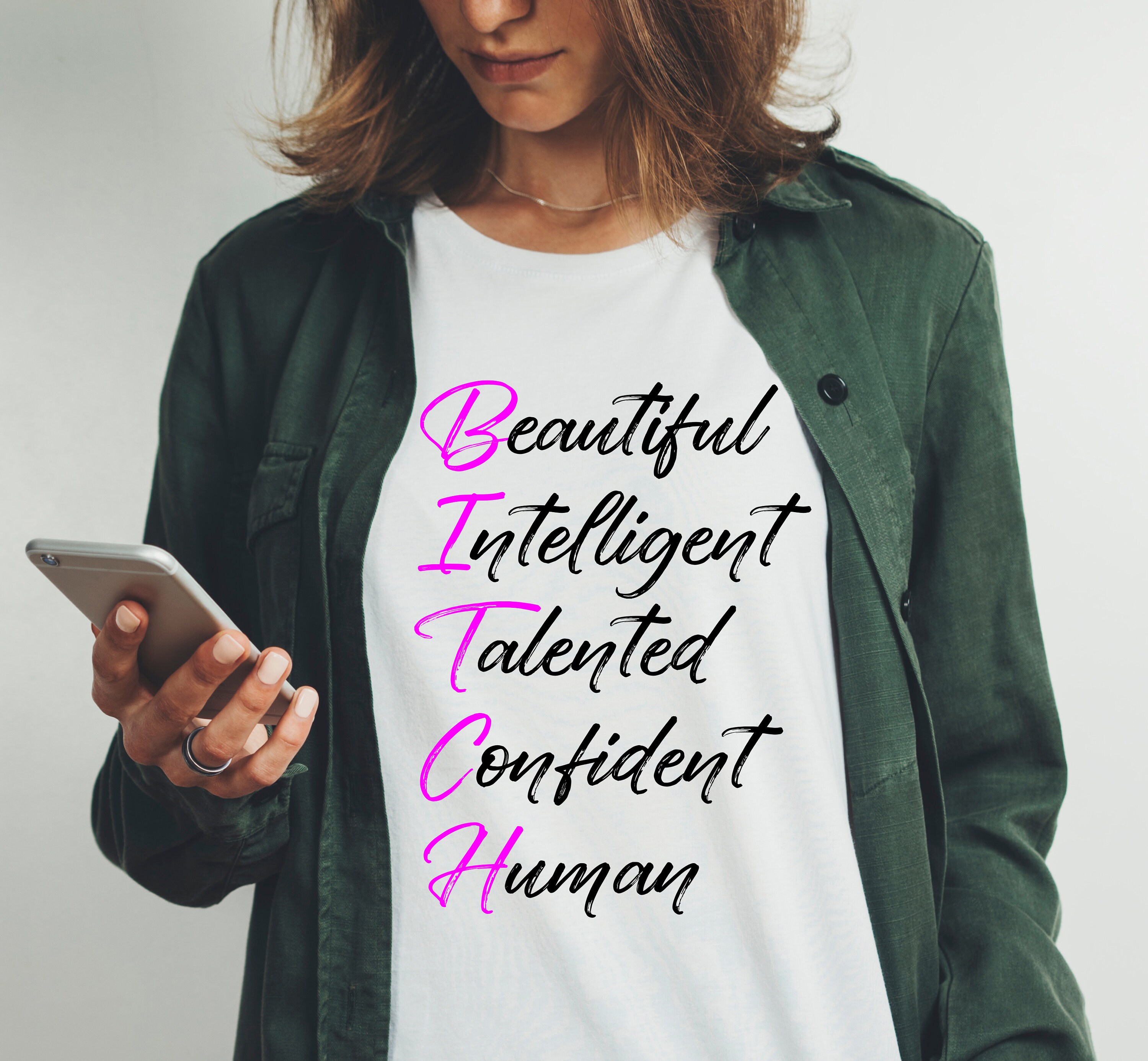 Sprüche, Claims Bitch - Beautiful, Intelligent, Truthful, Charming, Horny - Aufnäher Shop