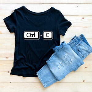 Ctrl + C (Copy), Parent or Twin Shirt SVG