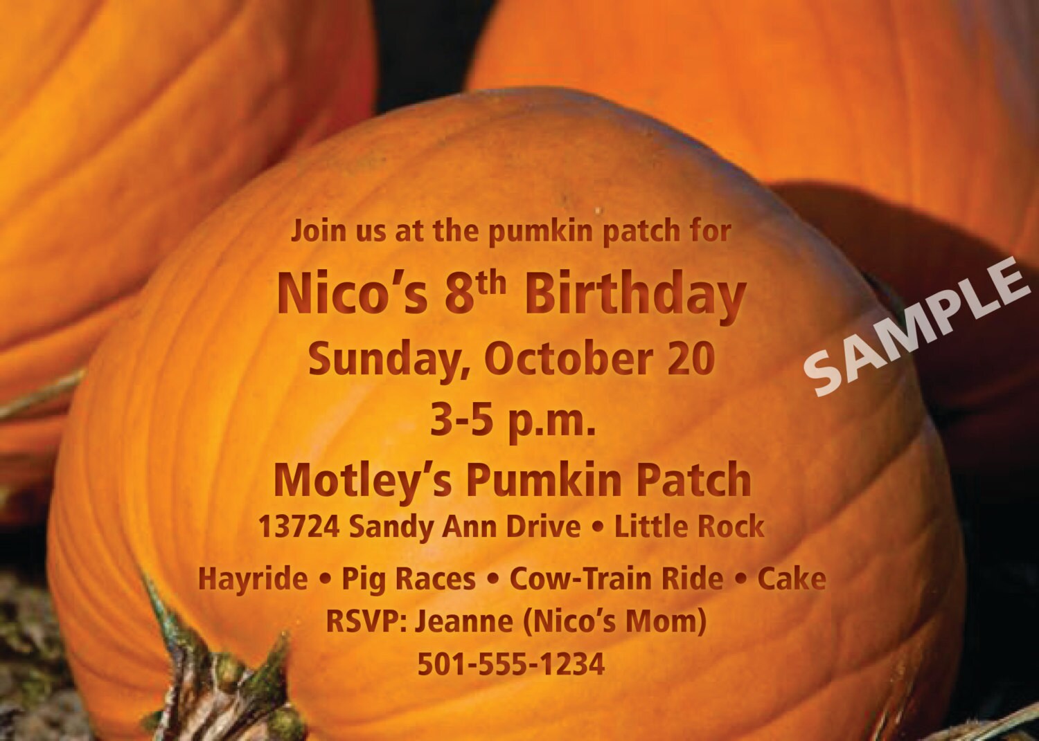 Pumpkin Patch / Halloween Birthday Invitation | Etsy