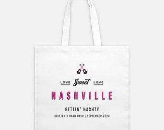 Personalized Nashville Bachelorette Party Tote Bag: Girls Trip Favor