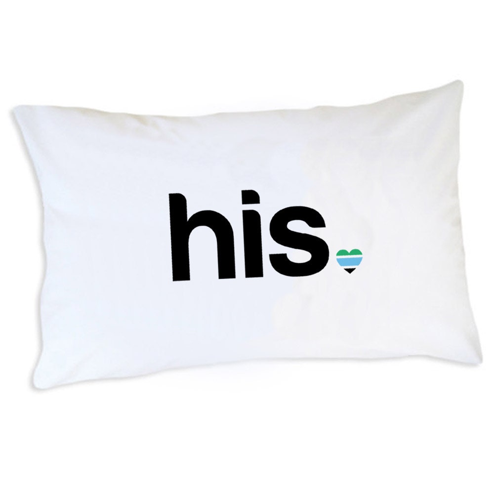 His and Hers Pillowcase Set Bridal Shower Gifts Etsy